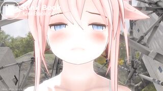 Close up of a girl's face while peeing and pooping