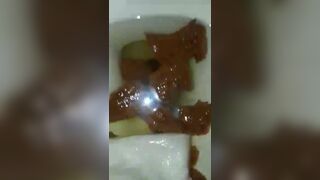 showing the results in toilet