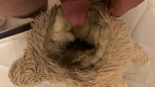 Bunny Plush gets piss