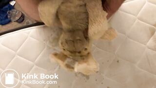 Bunny Plush gets piss