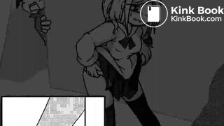 cute girl farting poop anime