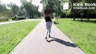 Girl poops her leggings in public