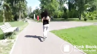 Girl poops her leggings in public