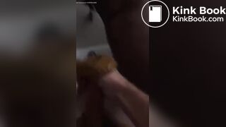 Ebony BBW Shit on cock