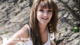 Shitty panties near water