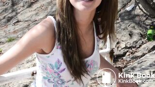 Shitty panties near water