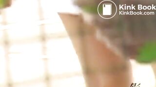 tennis girl outdoor poop