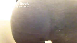 Girl grey leggings poop