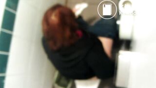 Red hair pooping