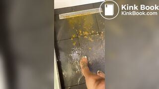 Huge Ebony Scat Soles Smear