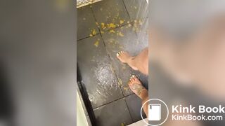 Huge Ebony Scat Soles Smear