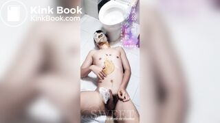 Goddess teaches a young slave to be her toilet.