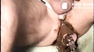 Electrified Messy Dildo Machine Scat Adventure