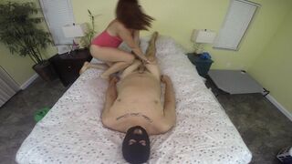 Hoy wife feeds her husband