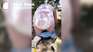 cute girl messing diaper - video 2