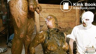 Betty gets peed on while being covered in cow shit