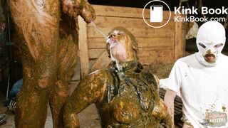 Betty gets peed on while being covered in cow shit