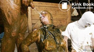 Betty gets peed on while being covered in cow shit