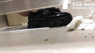 Very Beautiful girl shitting toilet voyeur