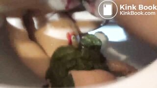 destroying the doll with her ass