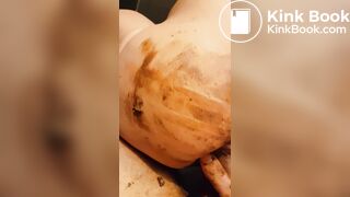 Shitting on cock in shower and then assfucked