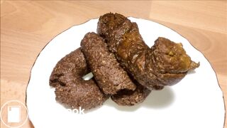 Nice blond pooping on plate