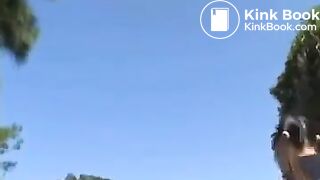 Japanese girl shit at the beach
