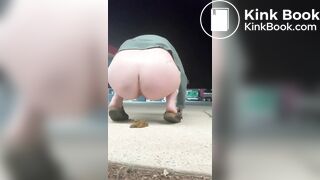 Girl poops in parking lot (Video 4)