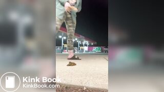 Girl poops in parking lot (Video 4)