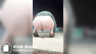 Girl poops in parking lot (Video 4)