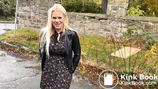 Aggressive poo on her car