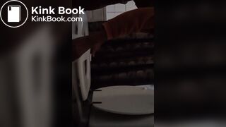 Black girl does long poop