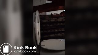 Black girl does long poop