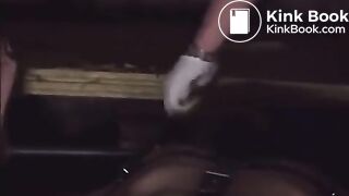 Mature Mistress pissing and pooping in slave mouth and porn him lick her