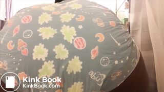 Cute black girl messes diaper