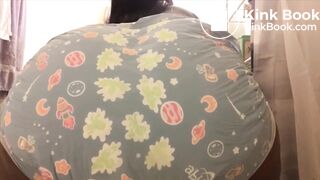 Cute black girl messes diaper