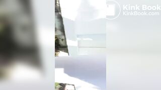 White leggings poop - video 3