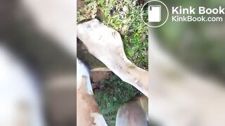 White leggings poop - video 3