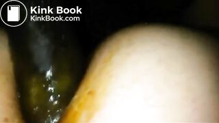 black guy fucking white girl up the ass while she poops