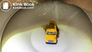 Diarrhea blowout on bus in toilet