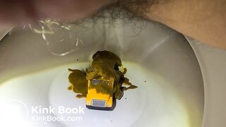 Diarrhea blowout on bus in toilet