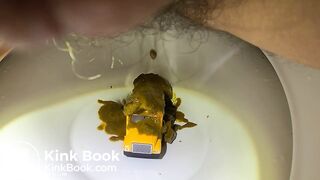 Diarrhea blowout on bus in toilet