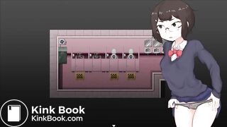 Japanese girl poo and pee in the school toilet