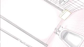 Japanese girl poop in school toilet