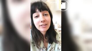 Girl dropping HUGE turd in toilet POV