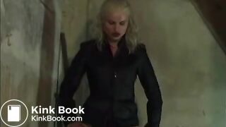 Mature Mistress scat and piss in slave mouth