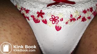Lovely white cherry pattern panty last clearing moment!
