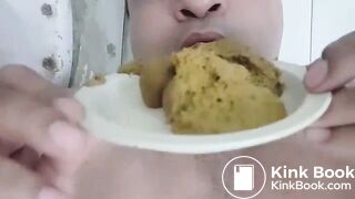 Slave eating mistress full of her shit load