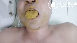 Slave eating mistress full of her shit load