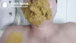 Slave eating mistress full of her shit load